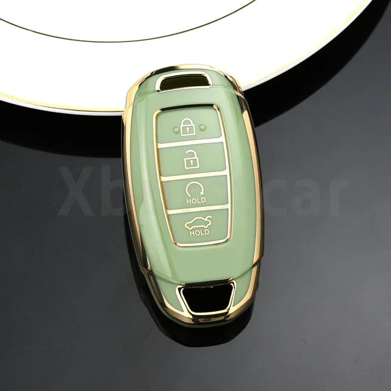 Auto Key Fob Shell For Hyundai I30 Ix35 KONA Encino Solaris Azera Grandeur Ig Accent Santa Fe Palisade TPU Car Key Case Cover
