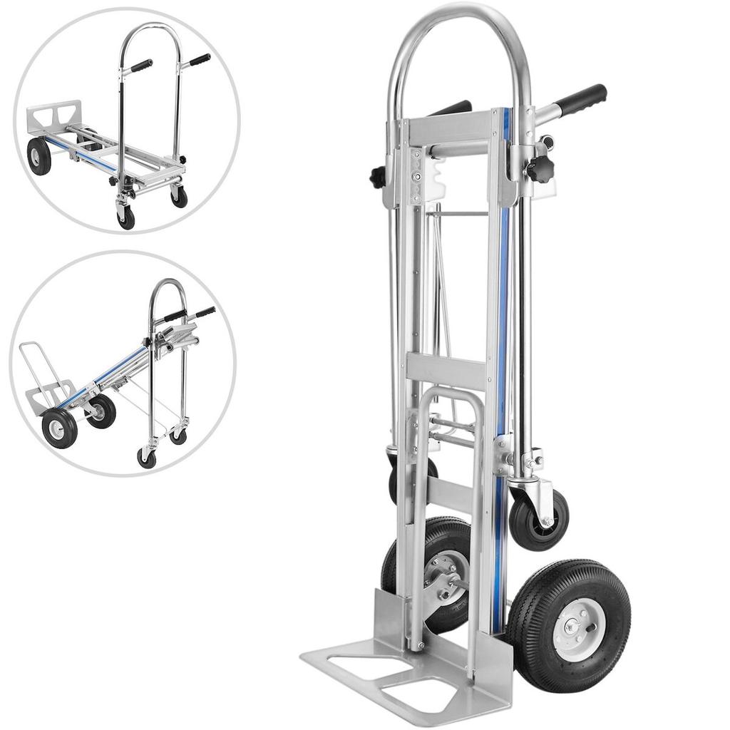 3 In 1 Aluminum Folding Sack Truck Hand Trolley Cart Car Heavy Duty Foldable