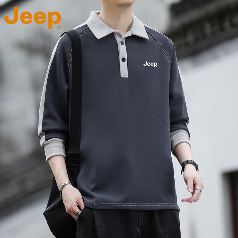Jeep Мужской свитшот поло с цветными блоками