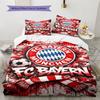 FCB logo  Pattern Bedding Quilt Set Quilt Cover Pillowcase Home Decoration Birthday Gift (1 * duvet cover + 2 * pillowcase, without core)