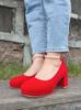 High-heeled Small Leather Shoes Women's Spring and Autumn 2 Solid Color French Wedding Shoes Retro Thick-heeled Thick-soled Raised Mary Jane Shoes