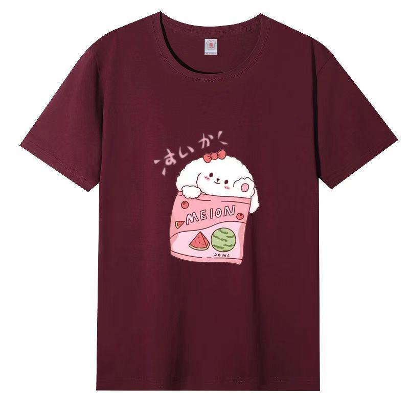 Новая летняя футболка с круглым вырезом и короткими рукавами для женщин, повседневная, большие ярды, свободная футболка с короткими рукавами для женщин