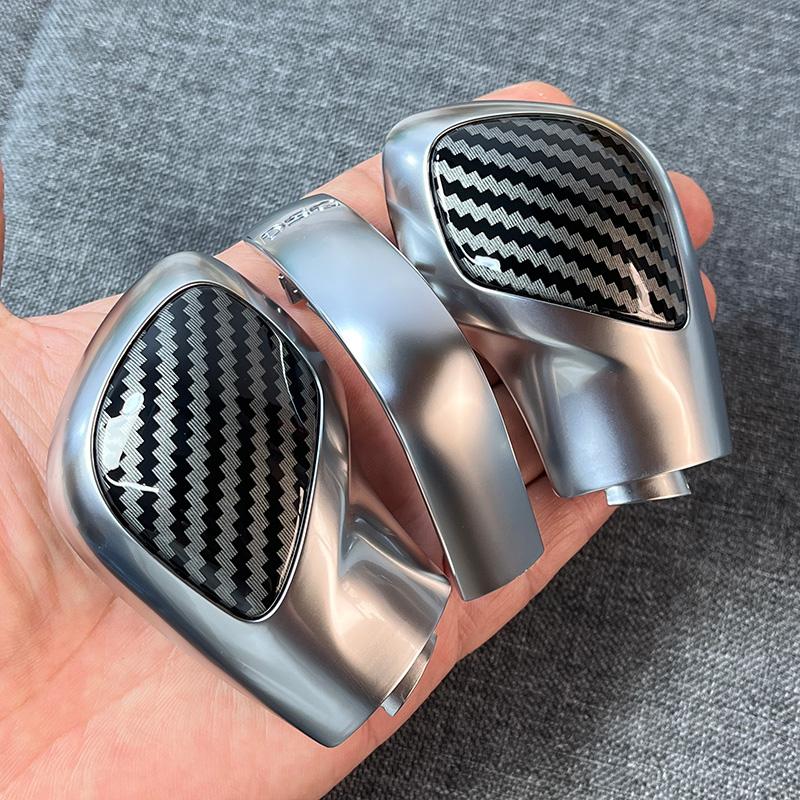 Хромированный матовый с кожаной ручкой переключения передач, боковая крышка, эмблема DSG для VW Golf 6 7 R GTI Passat B7 B8 CC R20 Jetta