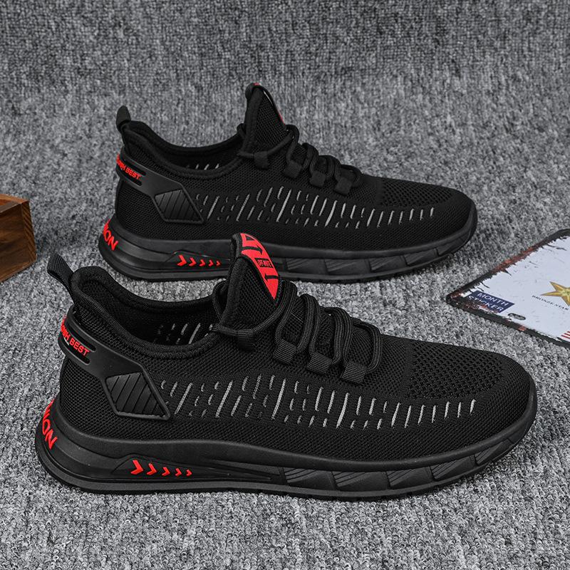 Мужская обувь 2024 года, новые летние повседневные дышащие сетчатые кроссовки с мягкой подошвой для бега, модные мужские кроссовки из сетчатой ткани