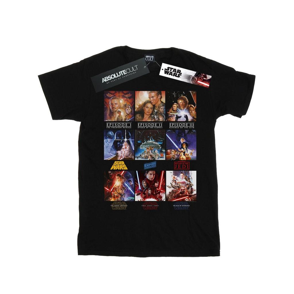 Star Wars Womens/Ladies Poster Saga Cotton Boyfriend T-Shirt