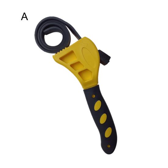 Strap Wrench Bottle Opener Rubber Strap Adjustable Wrench Plumbing Sink Faucet Tool for Oil Filters Shower Heads Plumbers