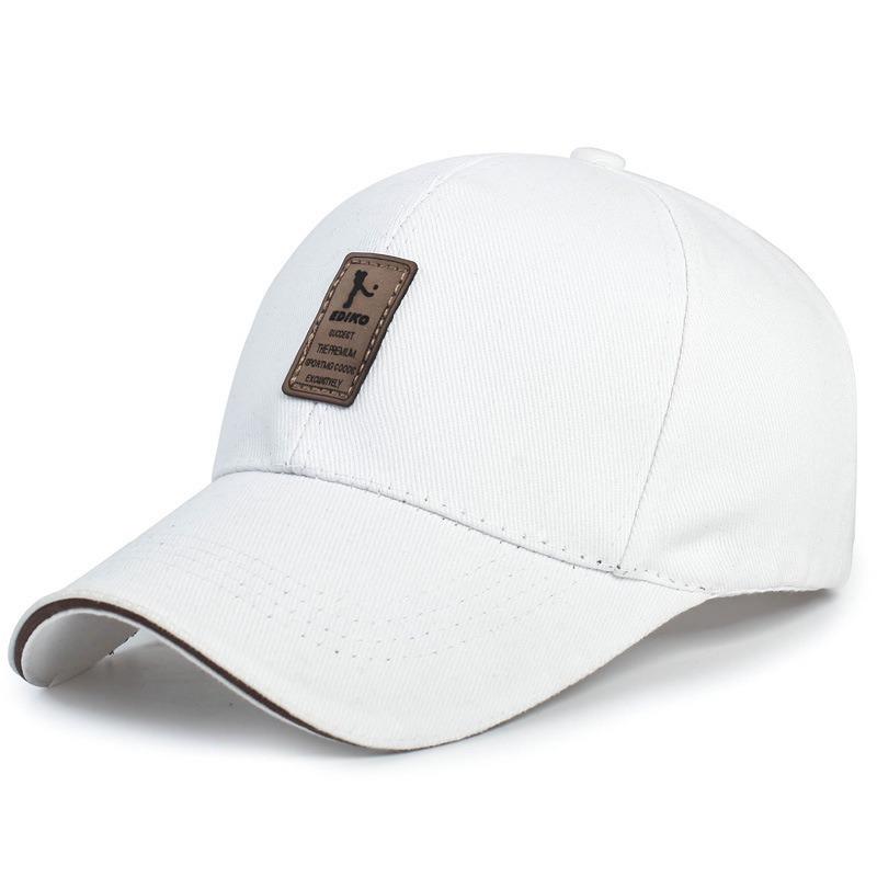 Spring Baseball Cap Men'S Versatile Sunscreen Fishing Hat Leather Label Fashion Casual Shade Cap