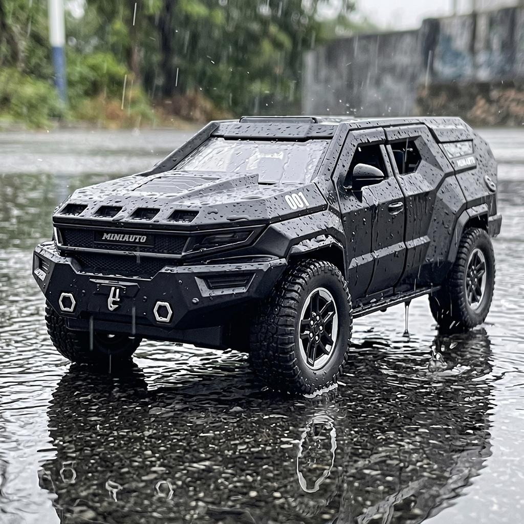 1:24 Rezvani Motors Vengeance Американский Премиум Бронированный Внедорожник Модель Автомобиля из Литого Металла Сплав Модный Декор Коллекционные Предметы
