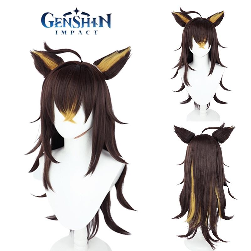 Genshin Impact Dehya Heat-resistant Synthetic Silk Fiber Adult Wig