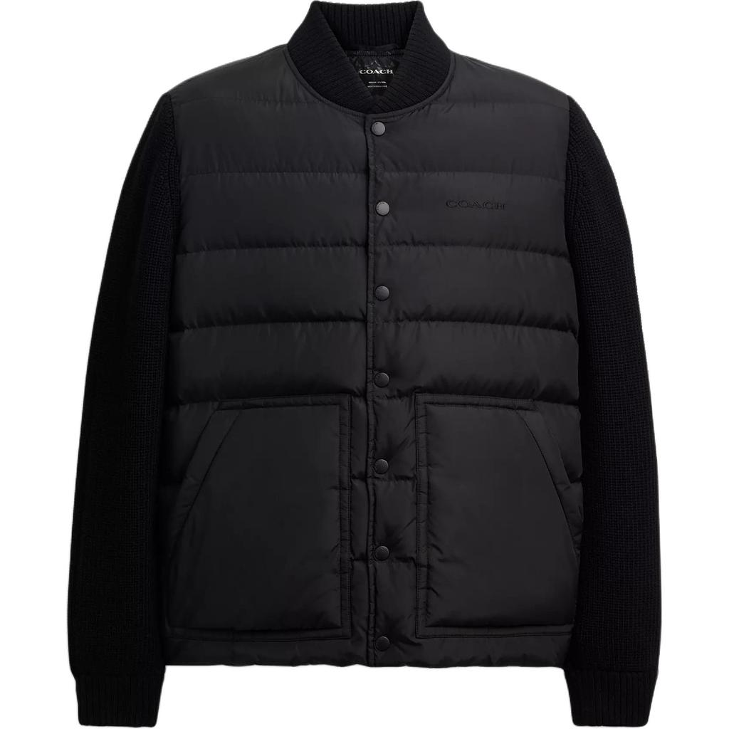 COACH Puffer Jackets Men's Black Moderate CBB60-BLK