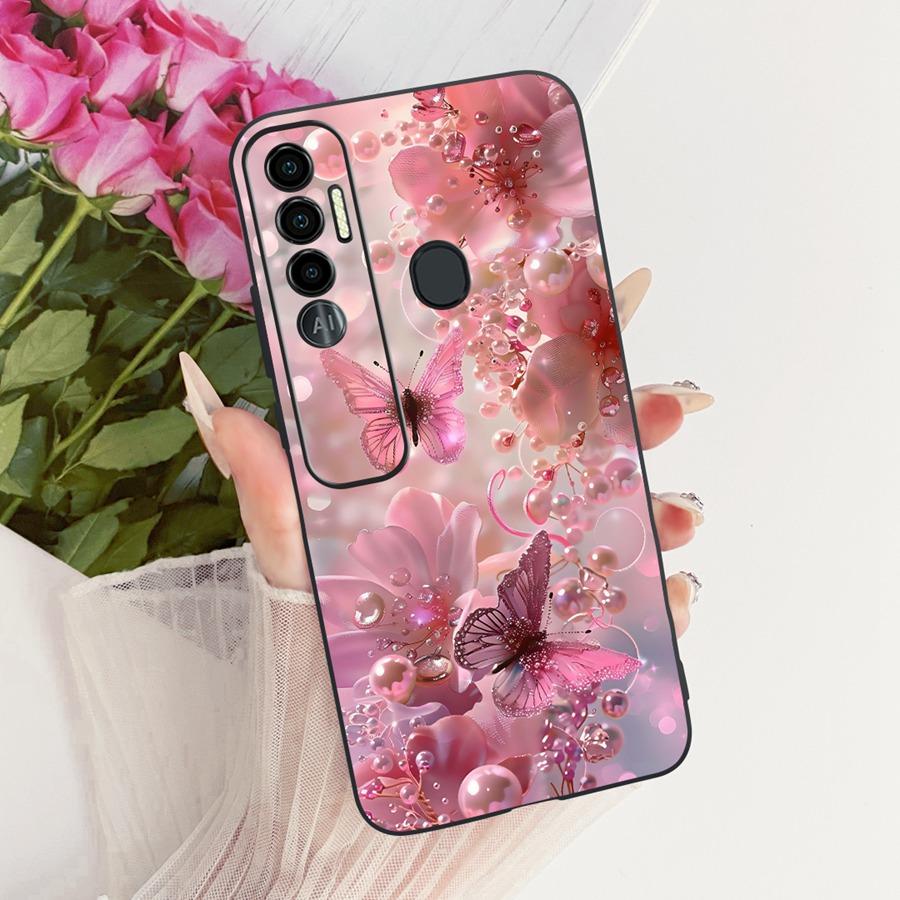 Case For Tecno Spark 7 Pro Phone Back Cover For Tecno Spark7 7T 7Pro Fashion Style Black Case TPU Soft Silicone Bumper Coque