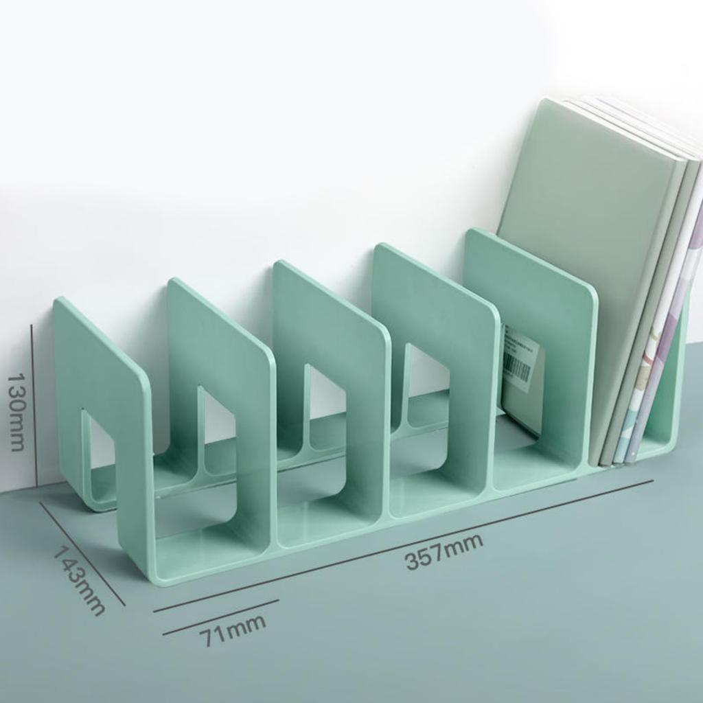 Acrylic Bookends Reading Shelf Book End File Sorter Book Storage Stand File Organizer for Book Magazines