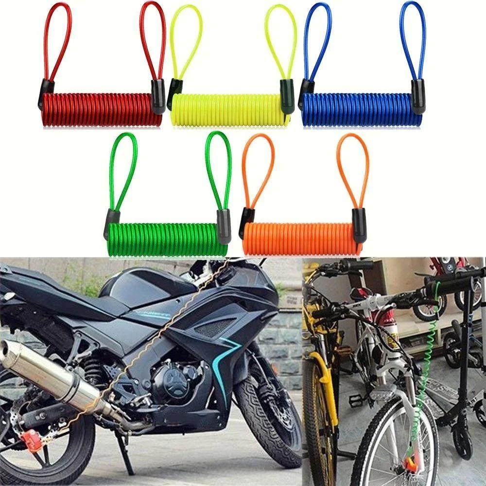Anti-lost Bike Spring Reminder Cable Metal Disc Brake Lock Rope Universal