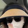 Sweet Sun Protection Straw Hat Practical Large Eaves Visors Beach Hat Uv Protection Women Empty Top Ponytail Hats