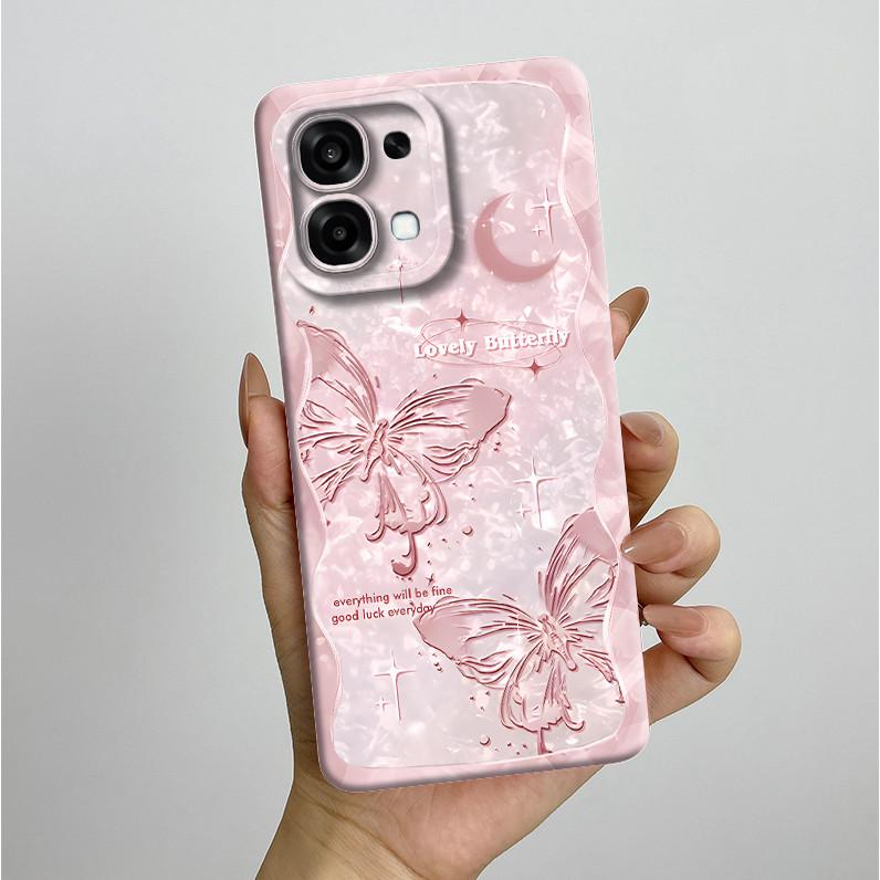 Новый Чехол Для Oppo A6 Pro 5G 4G CPH2781 CPH2799 Чехол Эстетичный Красивый Бабочки Цветы Мягкий Силикон Ударопрочный Задняя Крышка