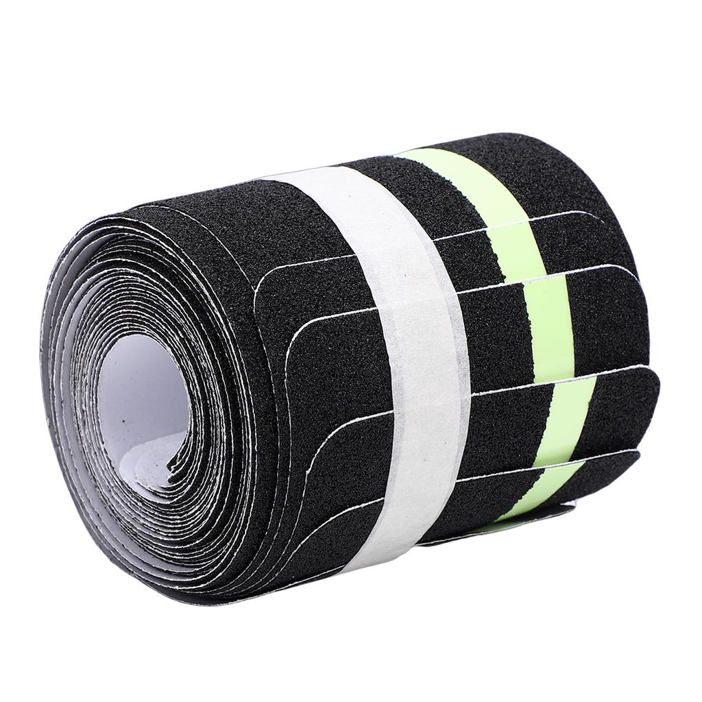10pcs Anti Slip Traction Treads with Glow in Dark Stripe Outdoor Non Skid Tape High Traction Friction Abrasive Adhesive