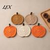 Crochet Pumpkin Cushion Handmade Coasters, Soft Polyester Coffee Mats, Heat Resistant Drink Mats Autumn Themed Farmhouse Dining Accessories