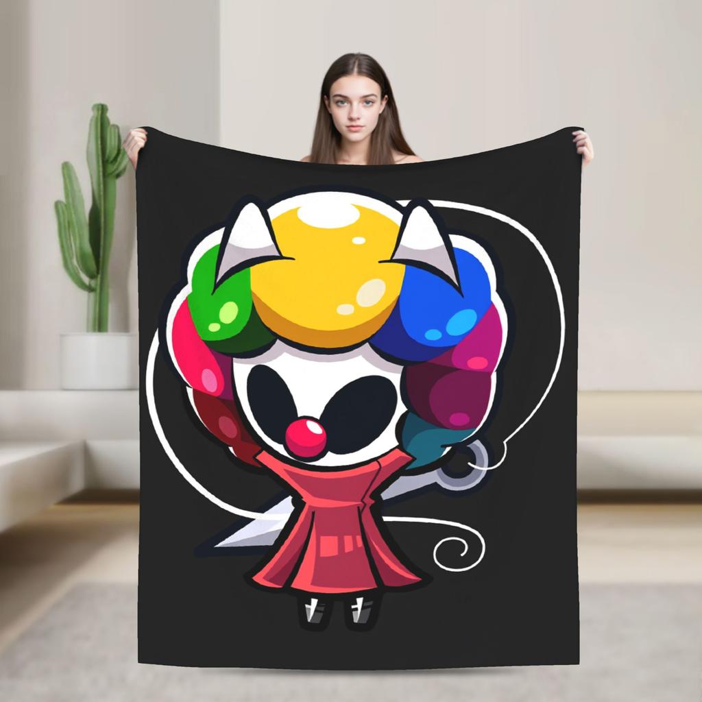 Hollow Knight Silksong Blanket Warm Funny Plush Throw Blanket For Children Bedroom Flannel Bedspread Bed Cover