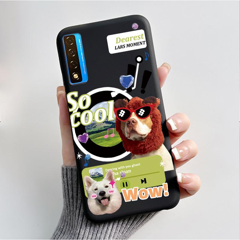 Printing Pattern Case For TCL 20 5G / 20S / 20L / 20L+ Soft Silicone Black Shell Cover Cute Flower Cartoon Casing