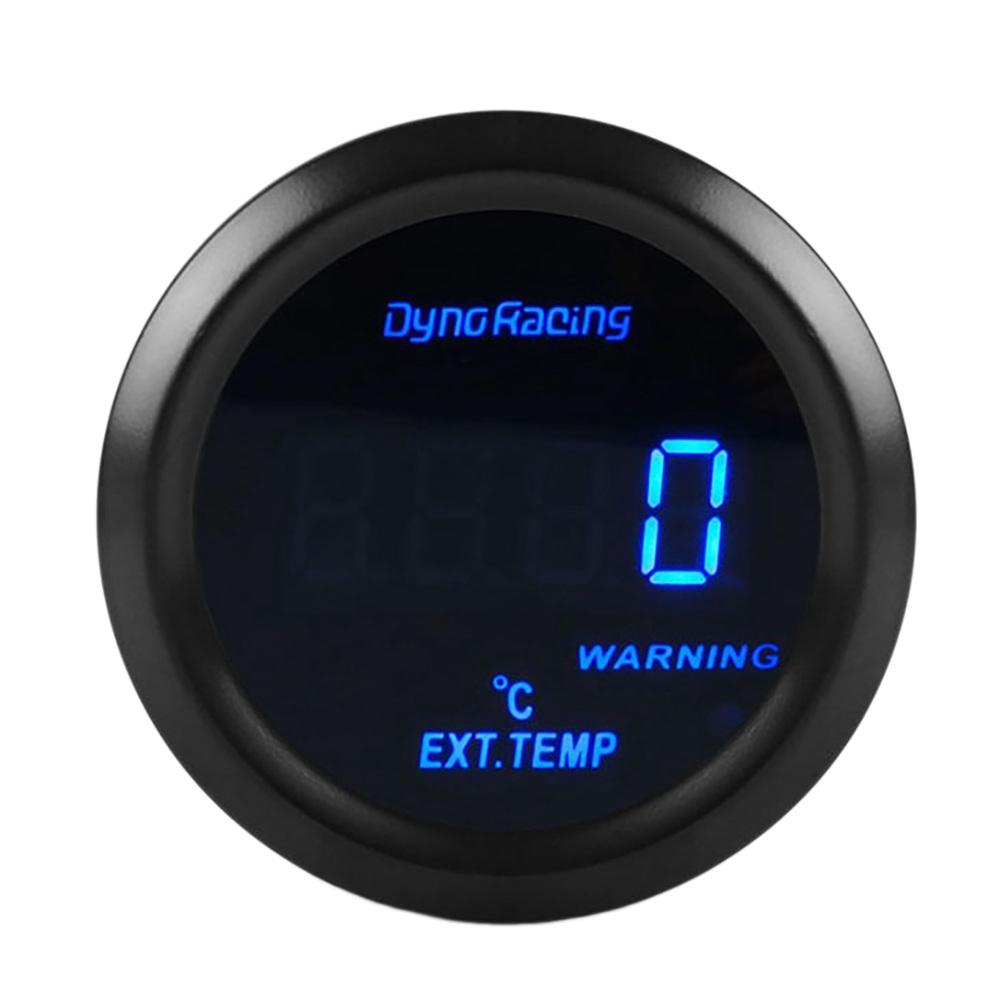 N61R-2 Inch 52Mm Exhaust Gas Temp Gauge Digital Exhaust Temperature EGT EXT Gauge Blue Led Car Gauge Car Meter With Sensor