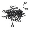 50 шт. черные металлические крючки с ушком оцинкованные винтовые крючки кольцо 1'' винтовые петли для подвешивания в помещении и на улице
