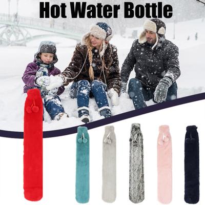 Теплая грелка с плюшевой мягкой крышкой, грелка для рук премиум-класса, естественное тепло, 1 л