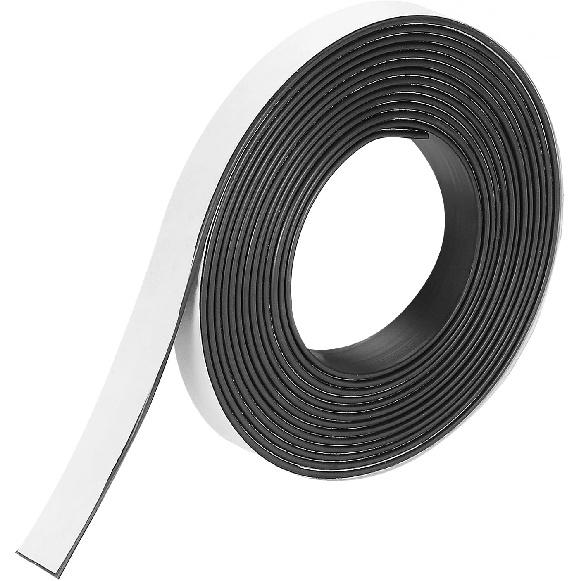 MECCANIXITY Магнитная лента 16,4 фута x 3/8" Ширина x 1/16" Толщина Магнитная лента Наклейки Самоклеящиеся для Белых досок Холодильника и DIY