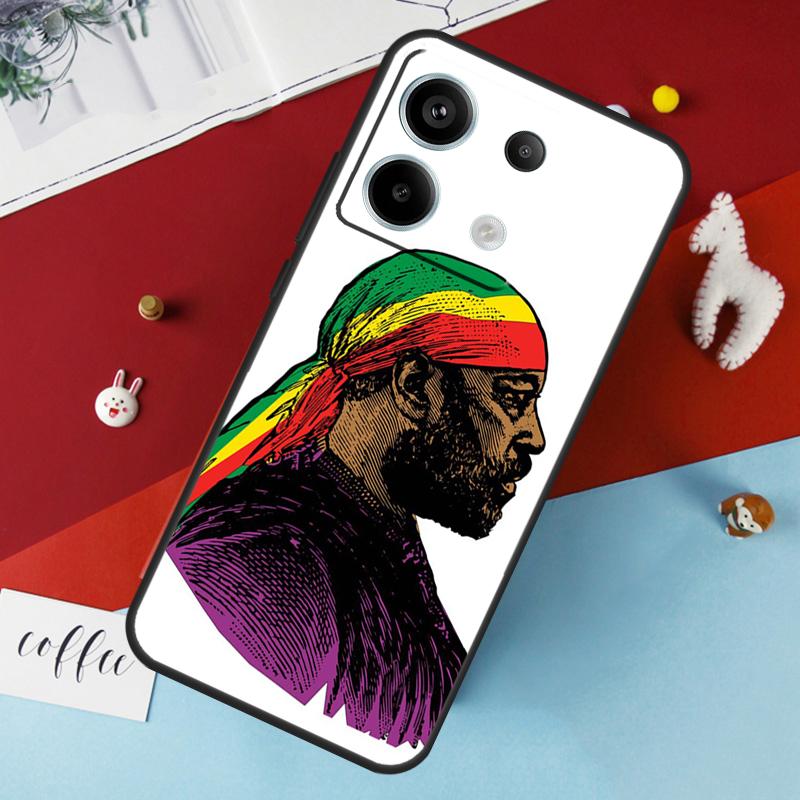 Император Менелик II Эфиопский Чехол Для Xiaomi Redmi Note 13 12 11 8 9 10 Pro Note 12S 11S 10S Redmi 12 10C 12C 13C Чехол