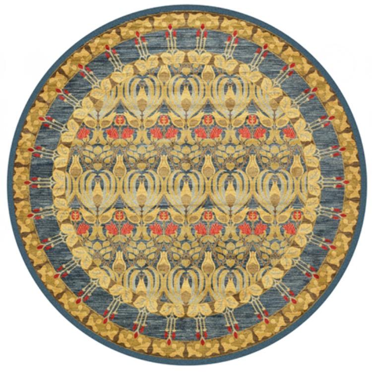 Американский богемный круглый ковер гостиная диван журнальный столик кабинет спальня прикроватный коврик подвесная корзина кресло-качалка коврик