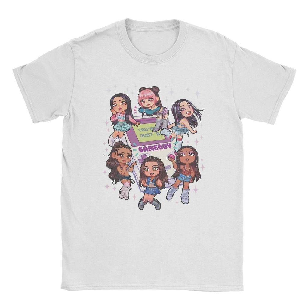 Novelty Katseye Kpop Idol TShirts Unisex Unisex Crew Neck Cotton T Shirt Beautiful Chaos Album Short Sleeve Tees Gift Idea Tops