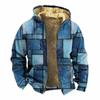 Men's Personalized Casual Printing Long Sleeve Zipper Sweater Thick Cotton Suit Winter