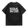 Смешная футболка Soul Snatcher винтажная стираная мужская модная стильная удобная универсальная унисекс мягкая немного дизайнерская одежда