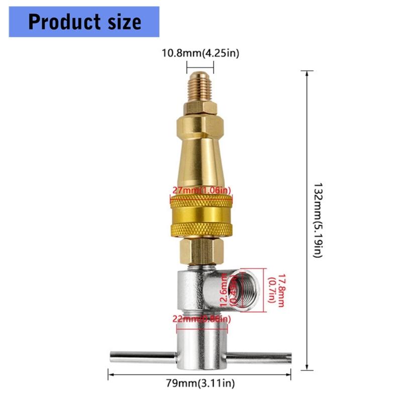 Refrigerator Quick Coupling Fridge Refrigerants Refill Adapter High Pressure Washer Connector Tool Easy to Install