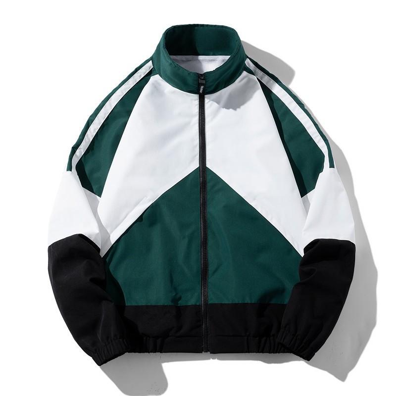 Men's Jacket, Sports And Casual Loose Jacket, Youth Color Blocked Top