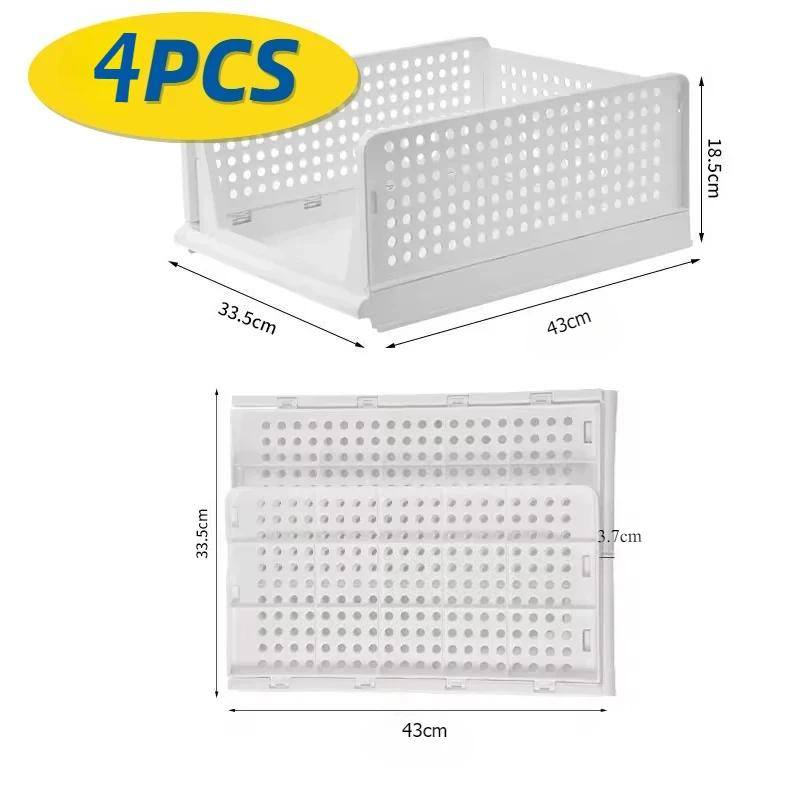 Foldable Drawer Closet Stackable Drawers Organizing Box Large Capacity Storage Box Multifunctional Lamination Storage Cabinet