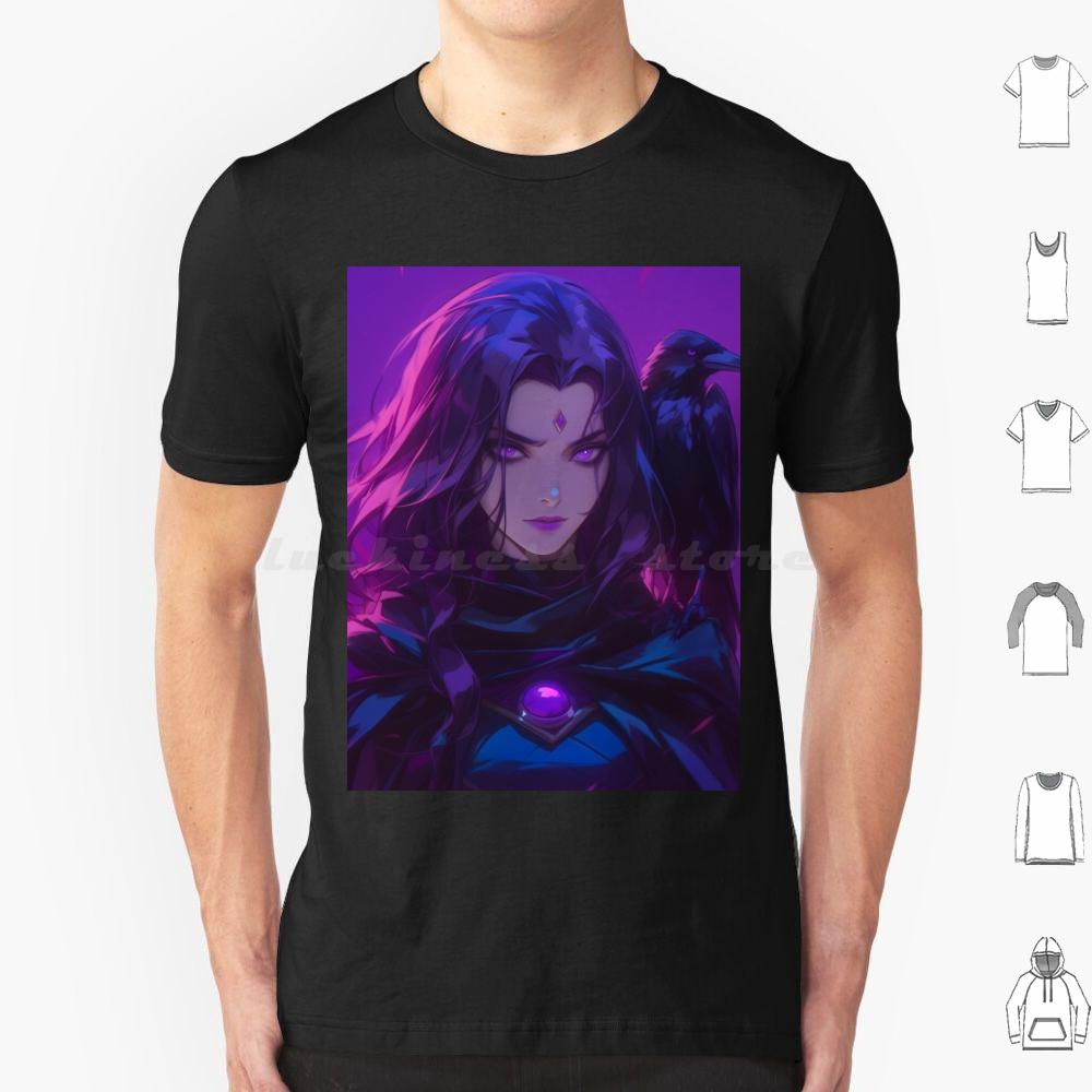 Raven3 T Shirt Men Women Kids 6xl Raven Infinite Aspire Go Titans Aesthetic Synthwave Raven Goth Cartoon Superhero Teen Tt