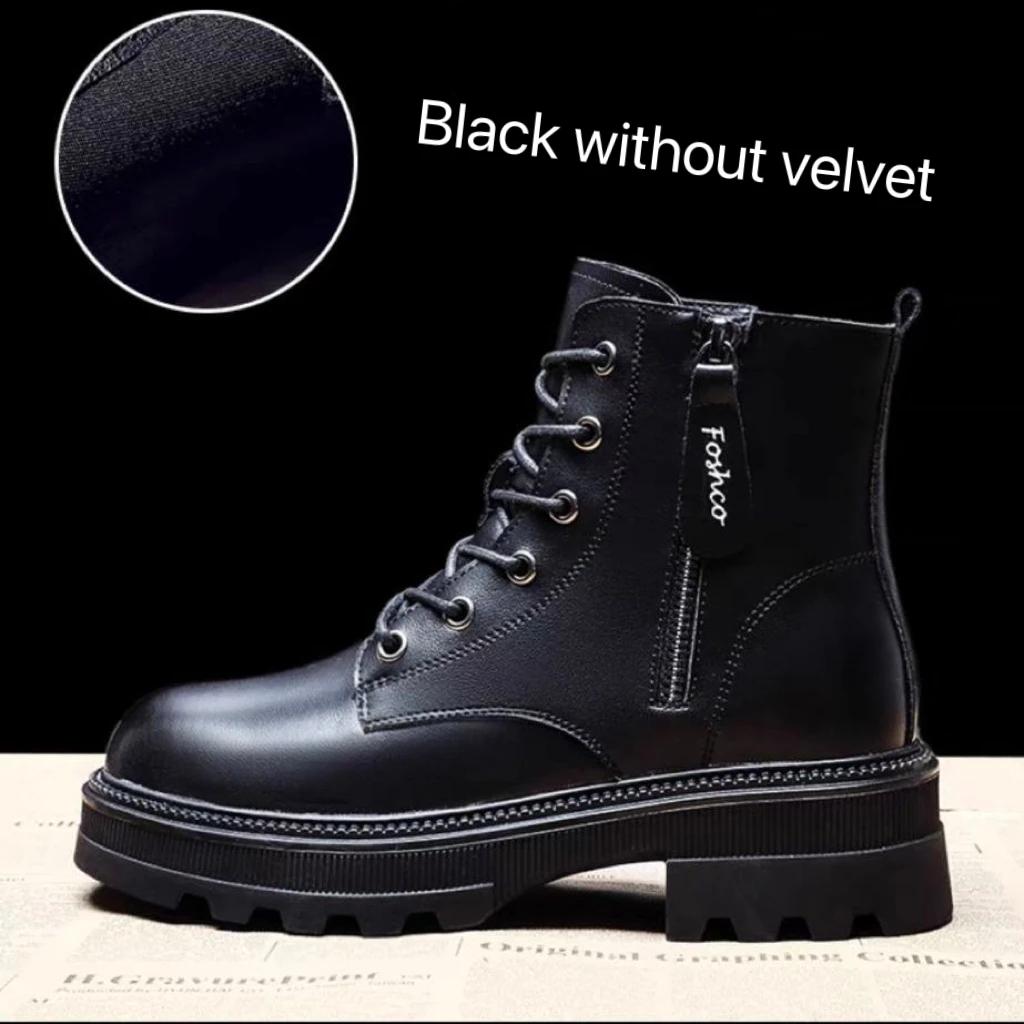 Зимние ботинки плюшевые теплые средние ботинки женские черно-белые зимние утолщенные теплые зимние туфли на плоской подошве Zapatos Mujer