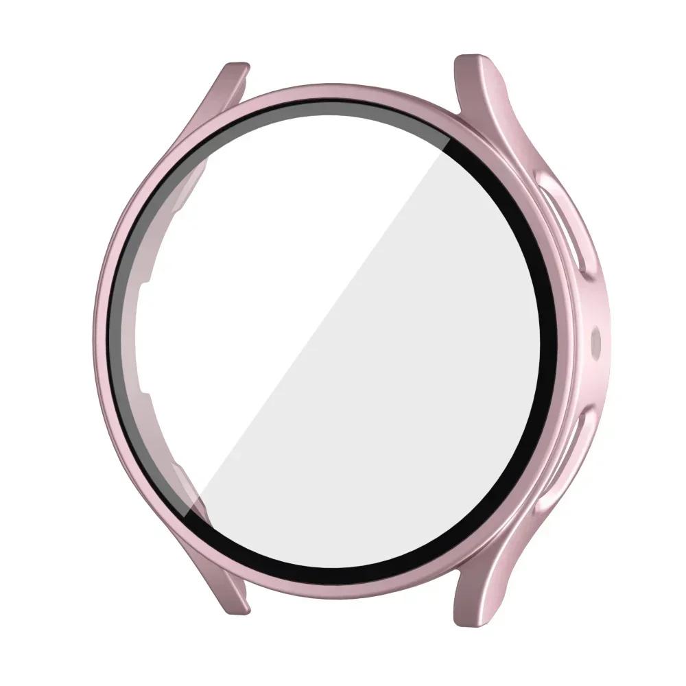 Tempered Glass+ PC Cover for Samsung Galaxy Watch 7 6 5 4 44mm 40mm All Coverage Protective Bumper Case Galaxy Watch Accessories