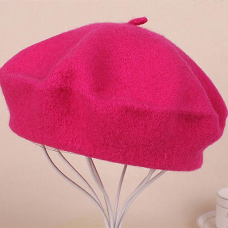 Женский полушерстяной берет цвета в ассортименте
