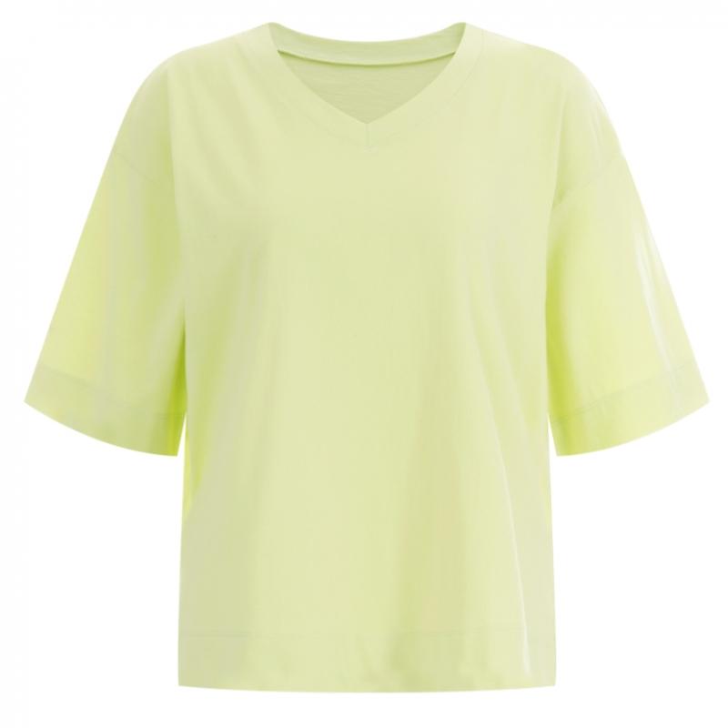 Shop Women V Neck 5 Point Loose Fit 100 Cotton Bio Washing Short sleeVe Dai