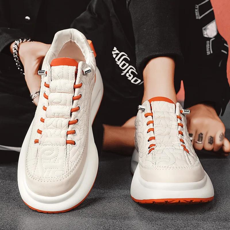 Fashion Men Vulcanized Sneakers Shoes Tennis Sports PU Slip-On Mix Color Winter Fur Skateboarding Walking Shoes Casual Shoe For Male2024