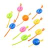 10/40Pcs Pull Strip Spinning Top Toy Kids Colorful Plastic Gyroscope Portable Mini Spinner