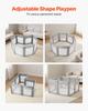 Baby Playpen, 2000 x 1780mm Extra Large Toddlers Playpen, Foldable Baby Fence Play Yard with Zippered Door & Soft Breathable Mesh, Indoor Outdoor