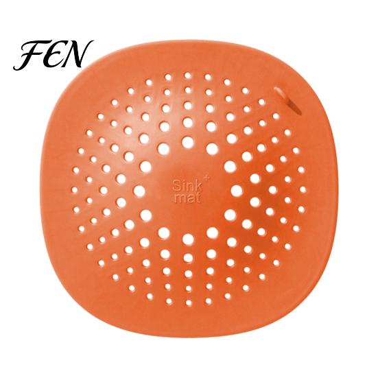 Universal Drain Strainer Kitchen Sink Mat with Suction Cup, Food Residue & Hair Removable Catcher Floor Cover, Anti Clogging Filter Mesh for Bathroom