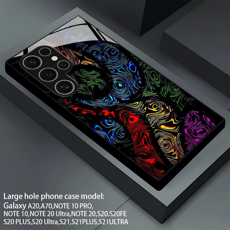 Чехол для телефона с 2D-рисунком для Samsung S26 S25 S24 S23 S22 S21 S20 A55 A54 A53 Защитная крышка из закаленного стекла