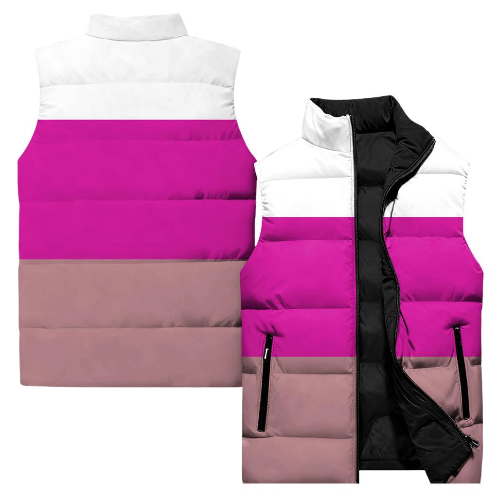 Ladies' Casual And Fashionable Sleeveless Vest Conventional Pattern Cotton Jacket