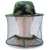 Camo Green Gauze Hat Mosquito Prevention Beekeeping Hat Hot Shawl Hat Fishing