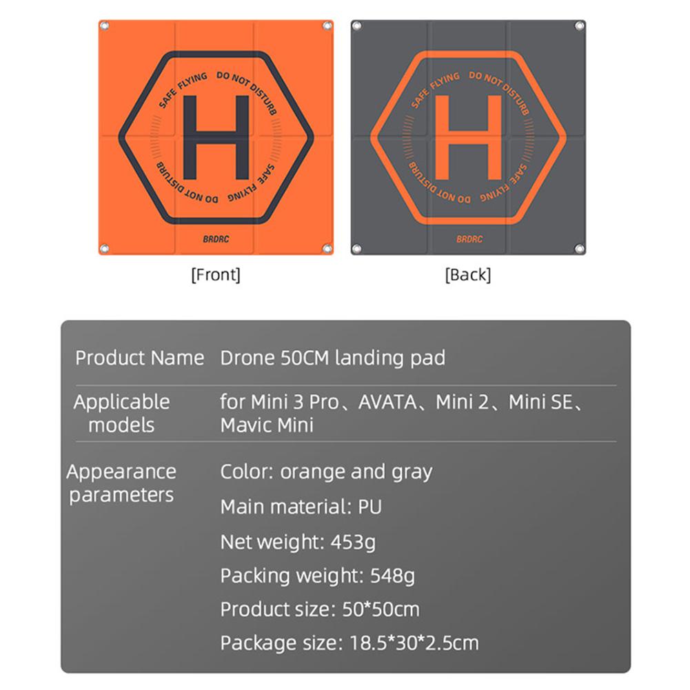 Landing Pad Double Side Foldable Drones Landing Pad for DJI Mini 3 Pro AVATA Air 2S Drone Pad Waterproof Ground Accessories