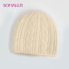 Women Winter Three-piece Hat Scarf Gloves Set Warm Fluffy Angora Knit Hat Scarf Thick Fashion Cold Weather Beanie Accessories