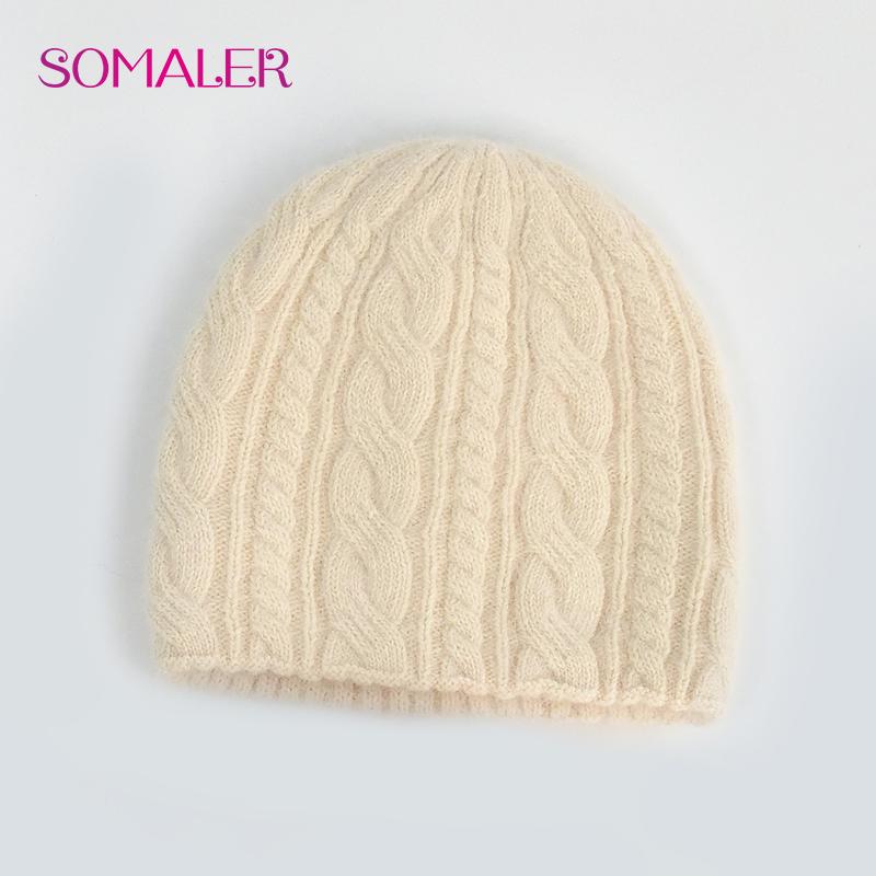 Women Winter Three-piece Hat Scarf Gloves Set Warm Fluffy Angora Knit Hat Scarf Thick Fashion Cold Weather Beanie Accessories